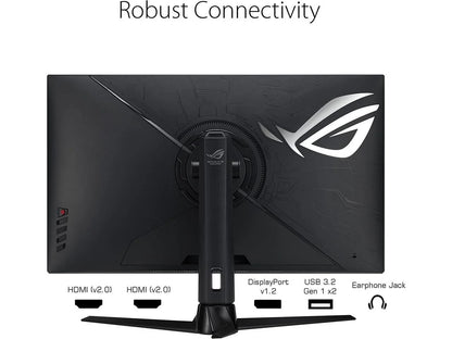 ROG Strix 32? 1440P Gaming Monitor (XG32AQ) - QHD (2560 x 1440), Fast IPS, 175Hz (OC), 1ms, G-SYNC compatible, Variable Overdrive, Eye Care, DisplayHDR 600, DisplayPort, HDMI, USB, 96% DCI-P3