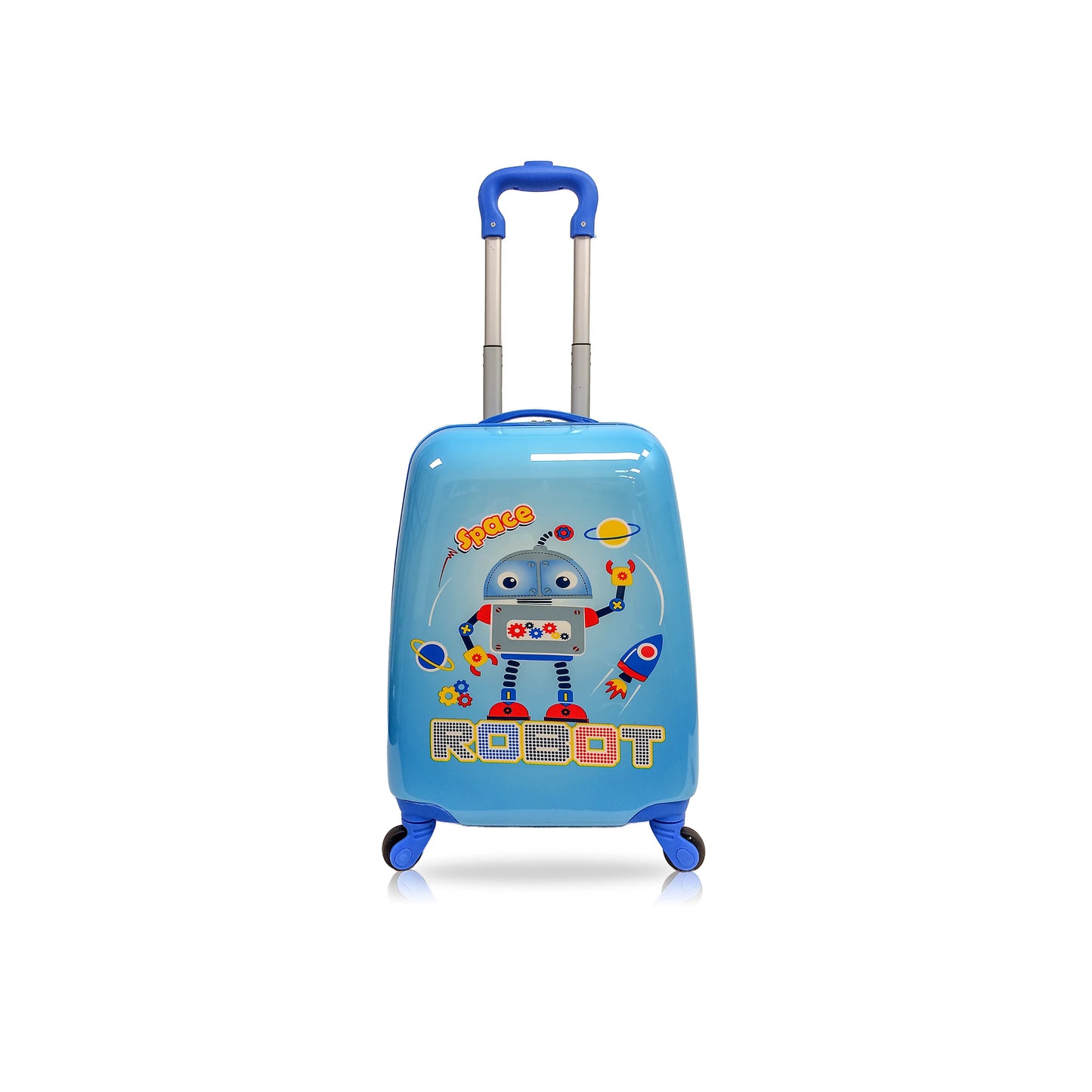 Tucci SPACE-ROBO Hardside Kids 18" Suitcase for Kids-Cute Lightweight Kids Luggage with Wheels