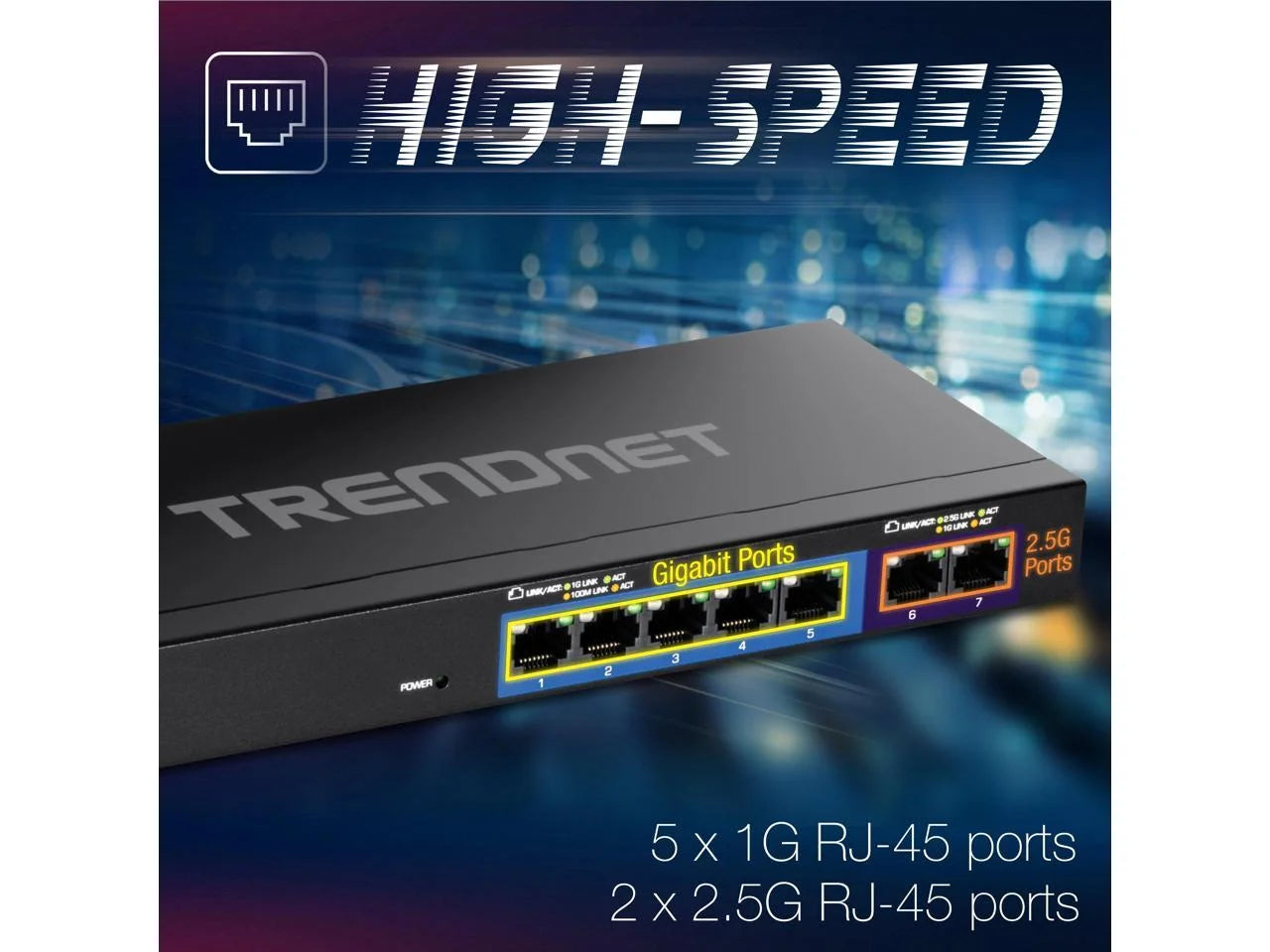 TRENDnet TEG-S327, 7-Port Multi-Gig Switch