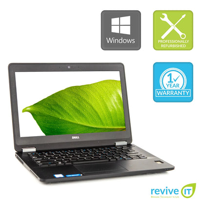 Used Latitude E7270 12.5" Laptop Core i5 8GB 128GB SSD M.2 Integrated Graphics Win 10 Pro B v.WCA