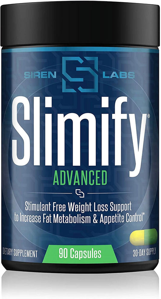 Siren Labs Slimify Advanced Fat Burner for Weight Loss - Garcinia Cambogia, African Mango, and Grains of Paradise - Boost Metabolism, Decrease Appetite, and Increase Energy - Stim Free (90 Capsules)