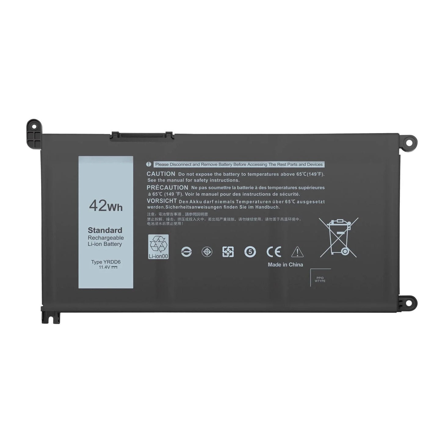 42Wh YRDD6 0YRDD6 Battery For Latitude 3310 Inspiron 5482 5485 5491 5591