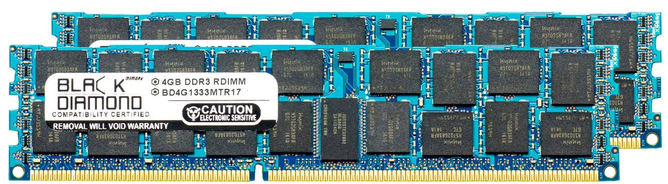 8GB 2X4GB Memory RAM for SuperMicro SuperServer 5000 5016I-MRF DDR3 RDIMM 240pin PC3-10600 1333MHz Black Diamond Memory Module Upgrade