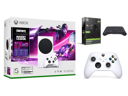 Xbox Series S Console Fortnite Rocket League with Extra Robot White Controller, Charge Cable/Battery and Wireless Controller Keypad