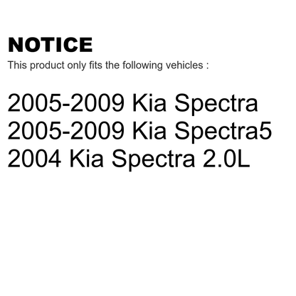 Transit Auto - Front Coated Disc Brake Rotors And Semi-Metallic Pads Kit For Kia Spectra Spectra5 KGF-100322