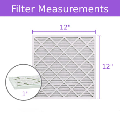 12x12x1, Purolator DMK80 Extended Surface Pleated Air Filter, Mechanical MERV 8, (6 Pack)