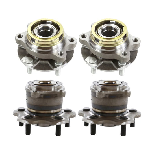 AutoShack Front and Rear Circular part Bearing Hub Assembly with ABS Set of 4 Replacement for INFINITI QX60 JX35 Nissan Murano 2007-2018 Altima 2009-2014 2016-2019 Maxima 2013-2019 Pathfinder V6 FWD HB4X0028