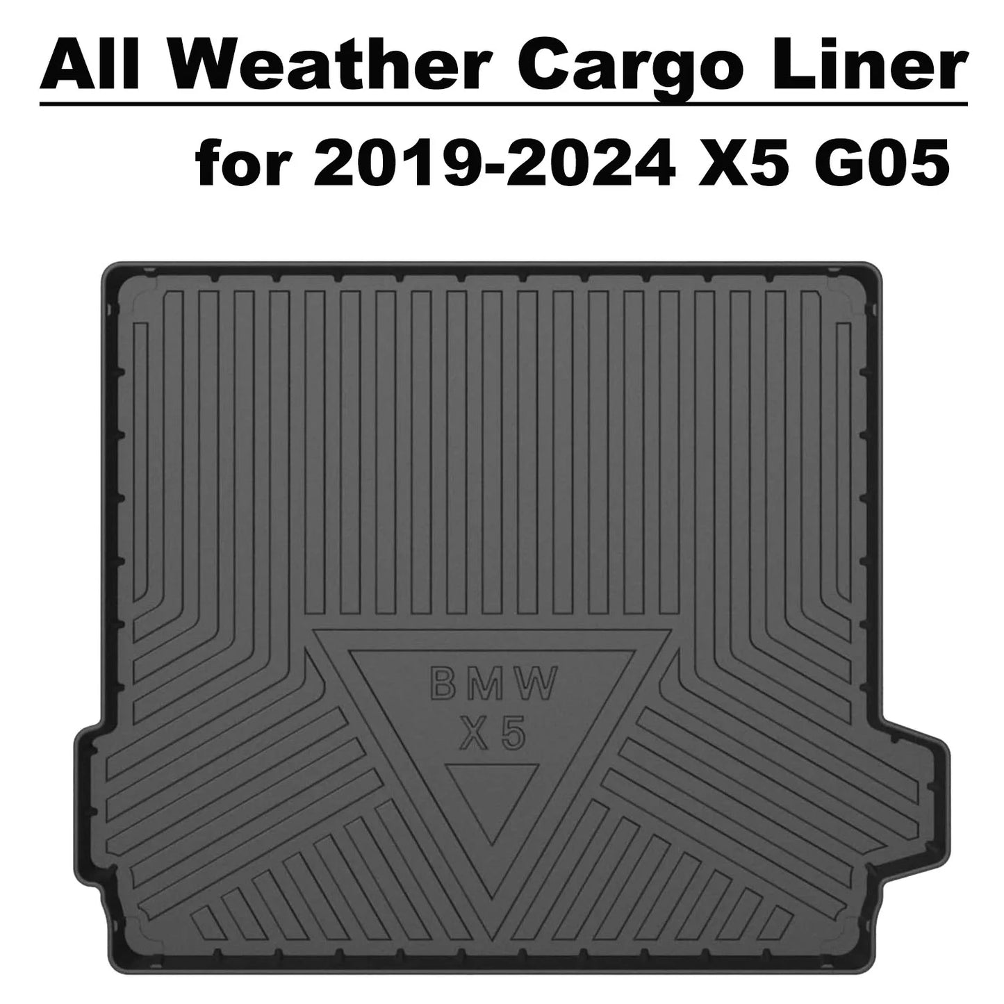 Cargo Liner fit 2019-2024 BMW X5 All Weather Rear Trunk Cover Cargo Tray Floor Mat for BMW X5 2019 2020 2021 2022 2023 2024 Accessory , Black