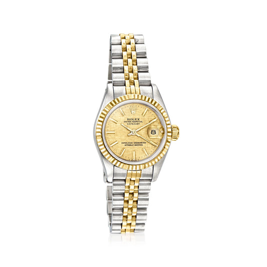 Ross-Simons Pre-Owned Rolex Datejust Women's 26mm Automatic Stainless Steel and 18kt Yellow Gold Watch, Women's, Adult