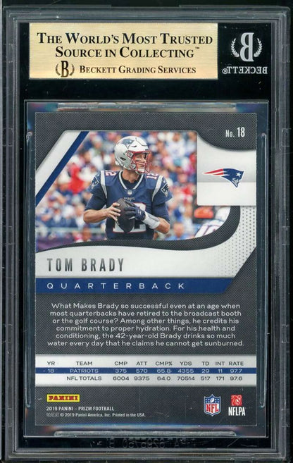 Tom Brady Card 2019 Panini Prizm #18 BGS 9.5