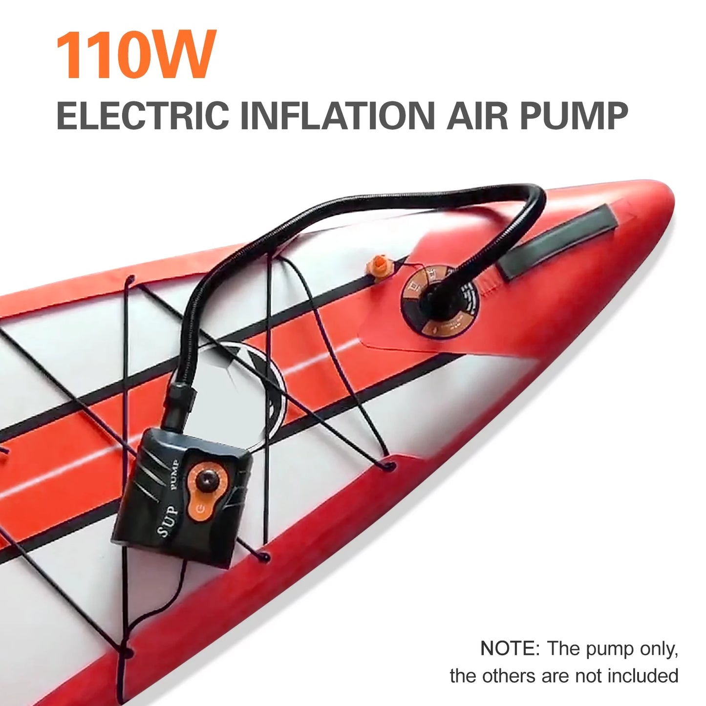 STERMAY 16PSI Electric Inflation Air Pump with 6PCS Nozzles for Inflatable and Boat