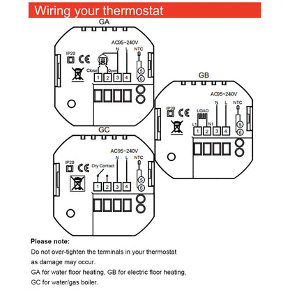 Tomshoo Smart Thermostat Temperature Controller Wi Fi Control, Compatible with Home Water/Gas Boiler