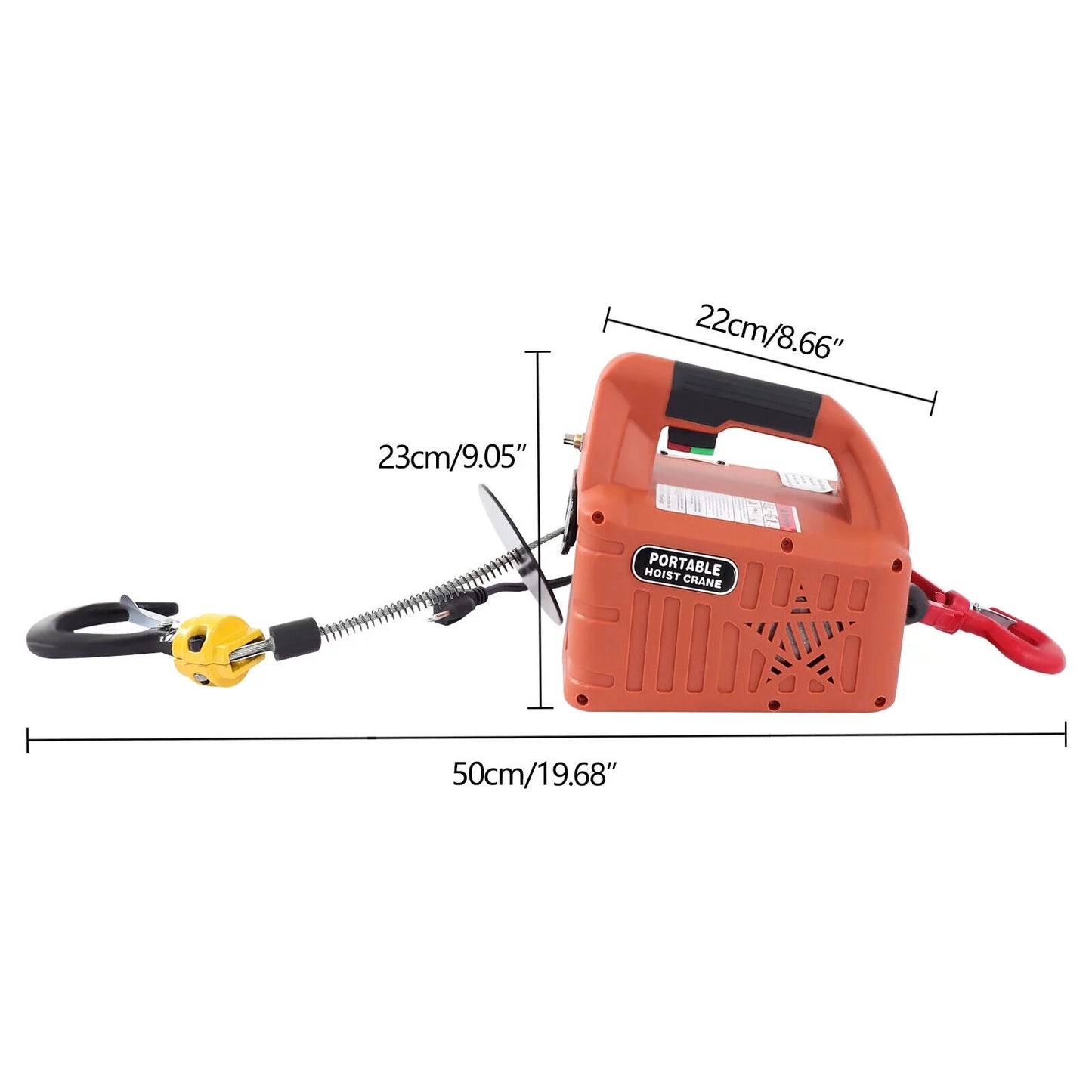 ZhdnBhnos 110V 1100 LBS 3-in-1 Electric Hoist Winch Portable Crane Lift Kit Wireless Remote Control