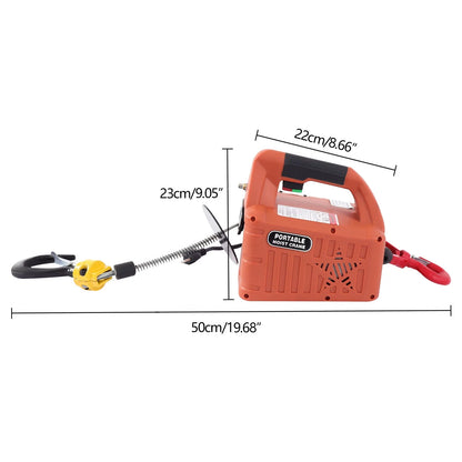 ZhdnBhnos 110V 1100 LBS 3-in-1 Electric Hoist Winch Portable Crane Lift Kit Wireless Remote Control