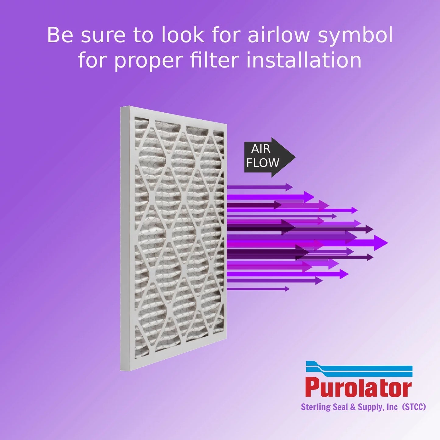 25x25x1, Purolator DMK80 Extended Surface Pleated Air Filter, Mechanical MERV 8, (6 Pack)