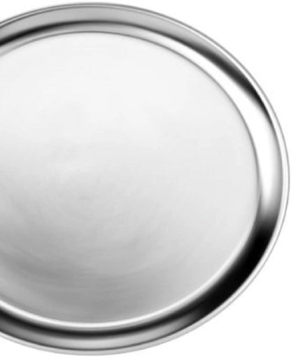 TrueCraftware- Set of 3 Aluminum 19” Pizza Tray Pan Wide Rim- Bakeware Round Pizza Pan Pizza Tray Baking Tray Round Baking Tray for Home Kitchen Pizzeria & Restaurants