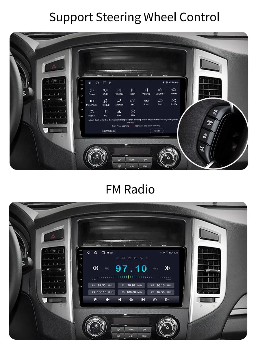 Car Stereo Radio For Mitsubishi Pajero 4 V80 V90 2006 - 2014 Android Screen GPS Navi With Carplay Android Auto