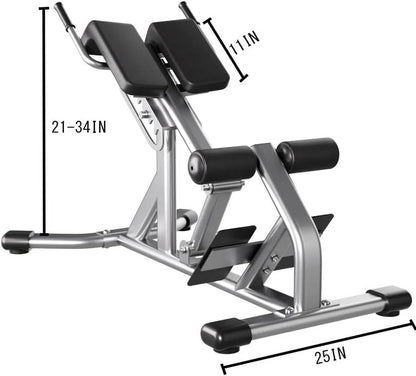 Commercial Roman Chair: Hyperextension Bench for Waist, Back, and Abdominal Muscle Training with 300 kg Weight Capacity