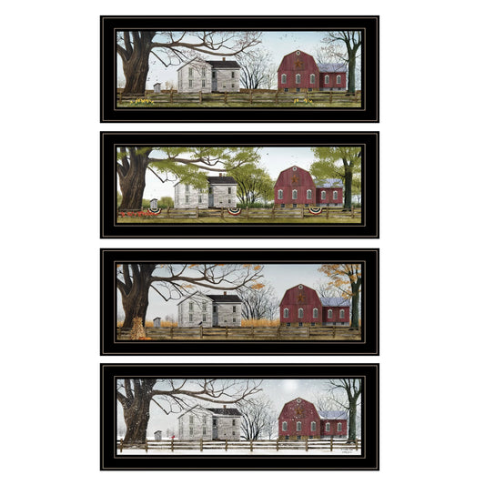 "Four Seasons Collection II" 4-Piece Vignette by Billy Jacobs, Black Frame