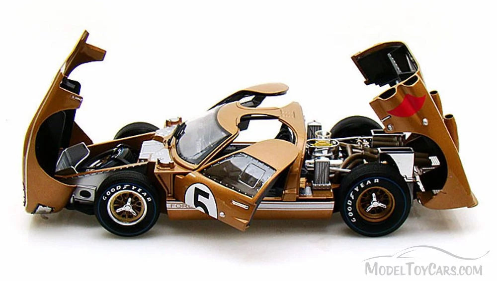 1966 Ford GT-40 MK II #5, Gold - Shelby SC403 - 1/18 Scale Diecast Model Toy Car