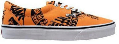 VANS ERA CLASSIC LOGO MIX LOW SKATEBOARD MEN SHOES ORANGE/BLACK SIZE 9.5 NEW