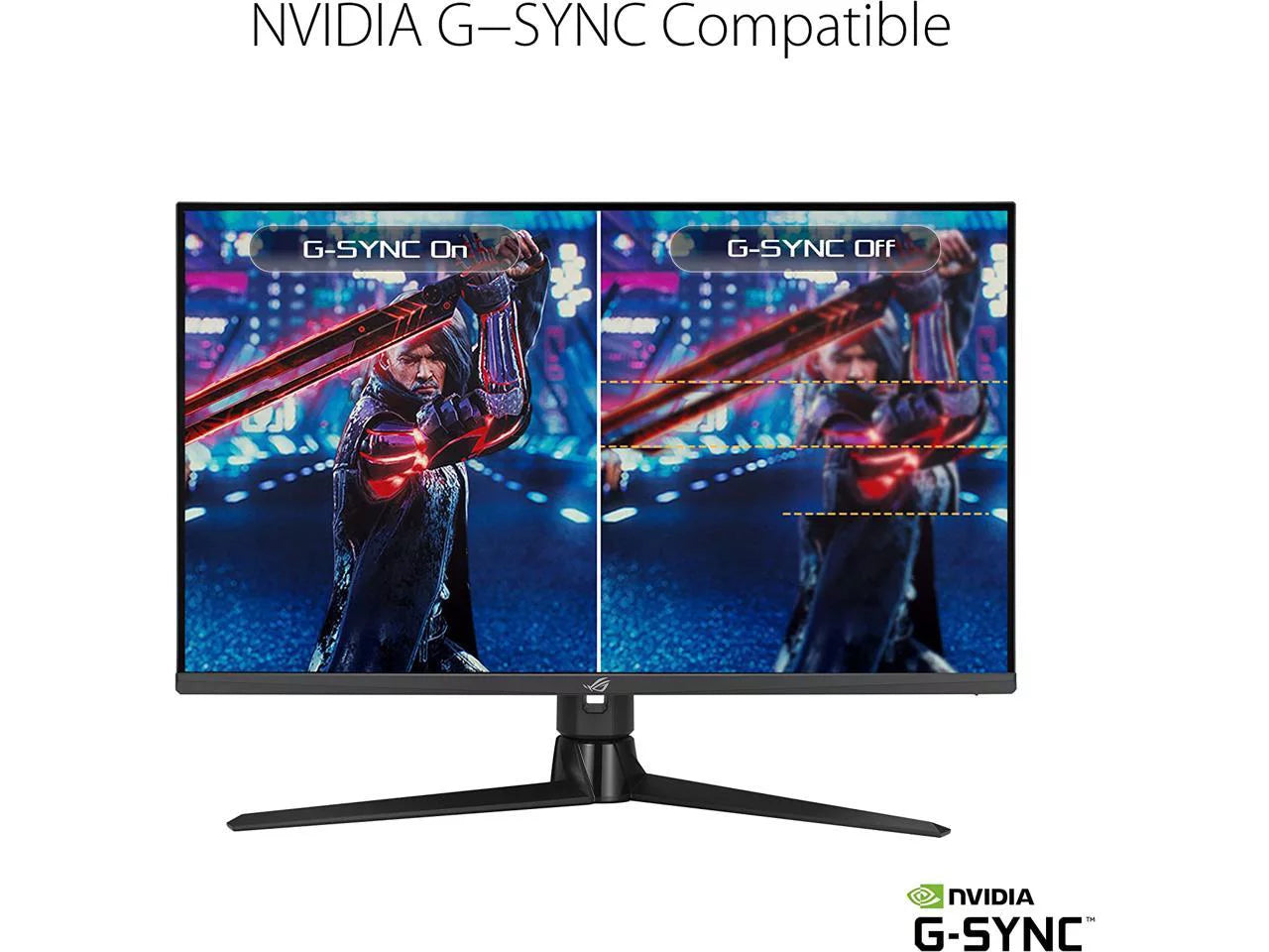 ROG Strix 32? 1440P Gaming Monitor (XG32AQ) - QHD (2560 x 1440), Fast IPS, 175Hz (OC), 1ms, G-SYNC compatible, Variable Overdrive, Eye Care, DisplayHDR 600, DisplayPort, HDMI, USB, 96% DCI-P3