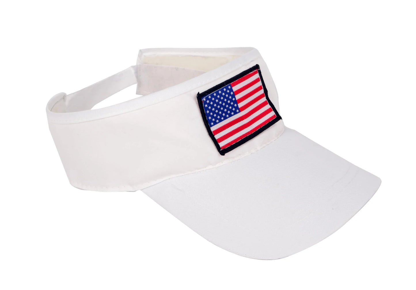 Bulk 24 Pack of Patriotic American Flag Sun Visor Hats