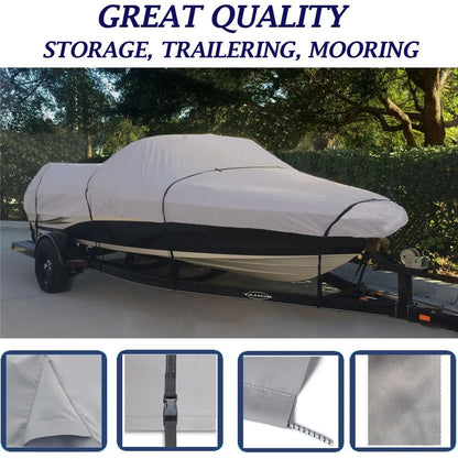 BOAT COVER Compatible for LUND 1750 TYEE/GRAND SPORT O/B 1991 1992 -96 STORAGE, TRAVEL, LIFT