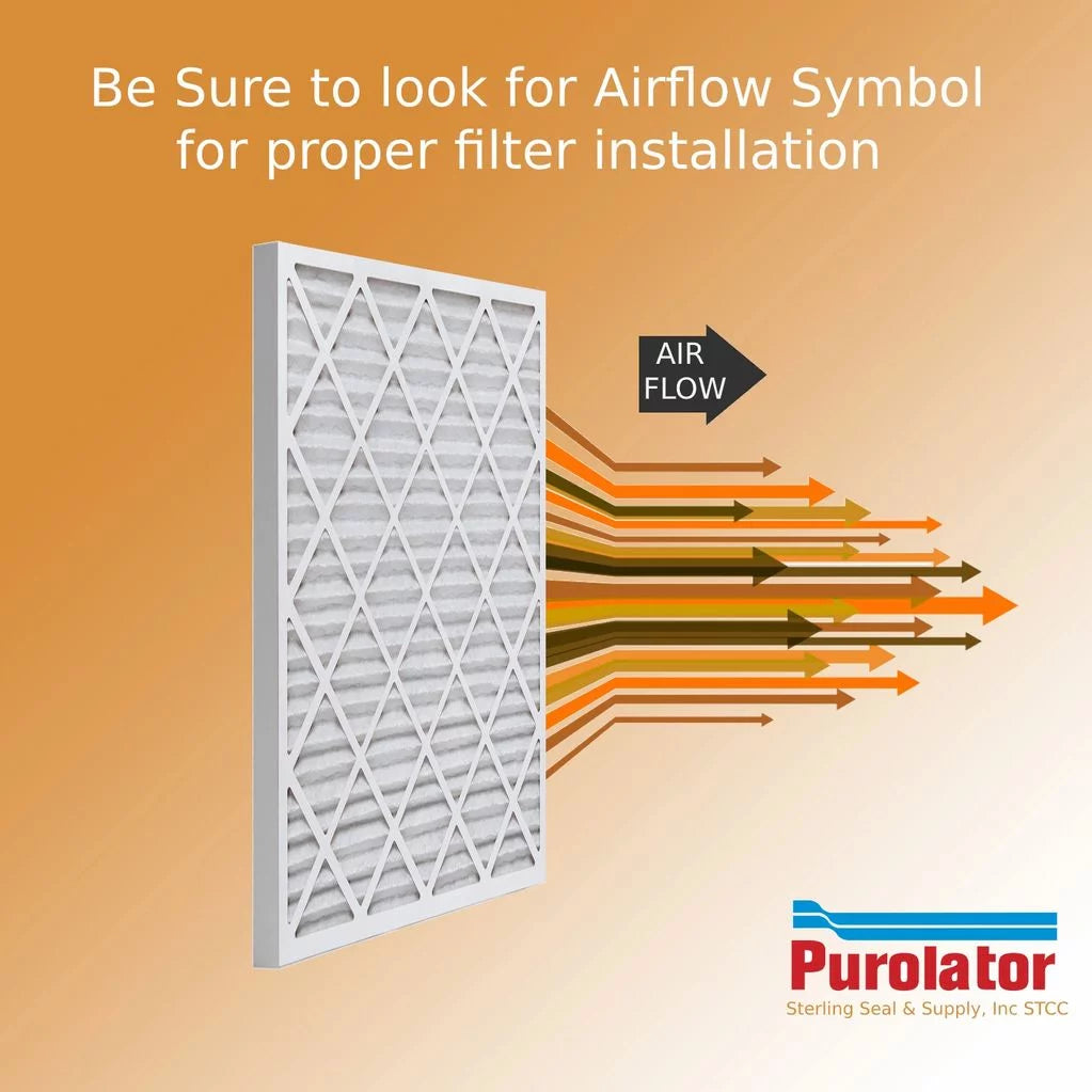 12x12x1 Key Pleat Purolator Air Filter - MERV 8 (6 Pack)