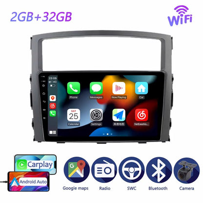 Car Stereo Radio For Mitsubishi Pajero 4 V80 V90 2006 - 2014 Android Screen GPS Navi With Carplay Android Auto