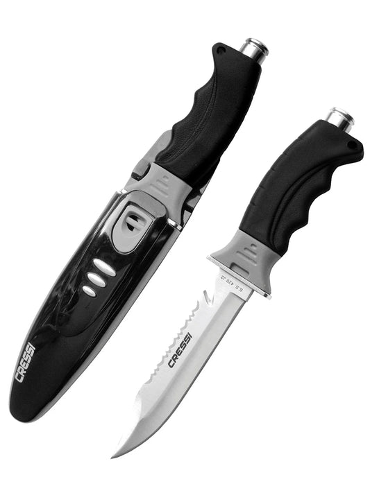 Cressi Borg Dive Knife: Drop Point