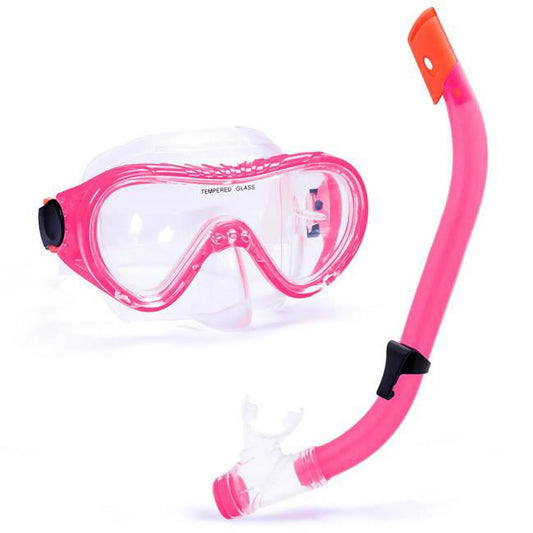 Semi-Dry Diving & Snorkel Set, Pink - Junior