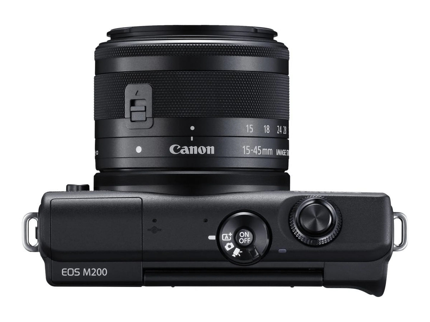 Canon EOS M200 - Digital camera - mirrorless - 24.1 MP - APS-C - 4K / 25 fps - 3x optical zoom EF-M 15-45mm IS STM lens - Wi-Fi, Bluetooth - black