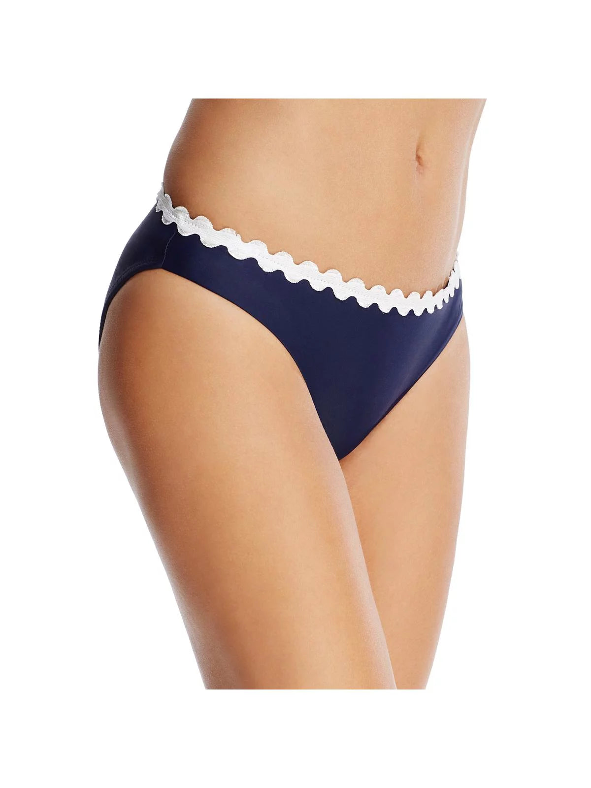 Shoshanna Womens Hipster Scalloped Swim Bottom Separates Navy XL