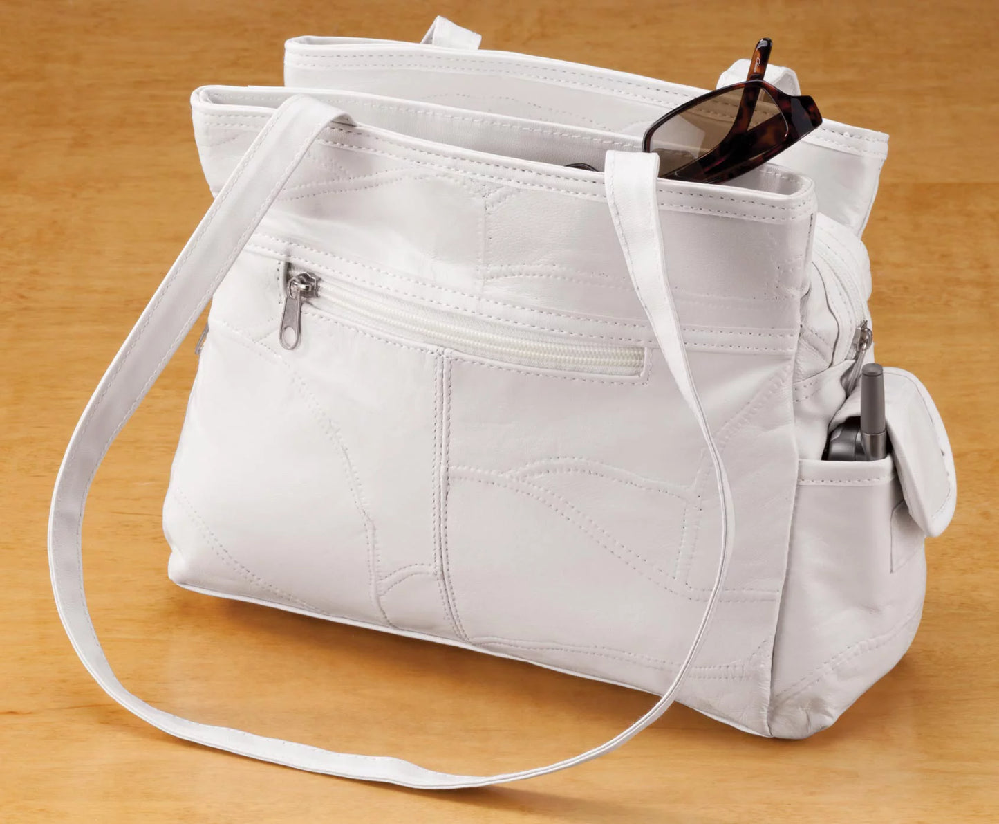 White Leather Handbag