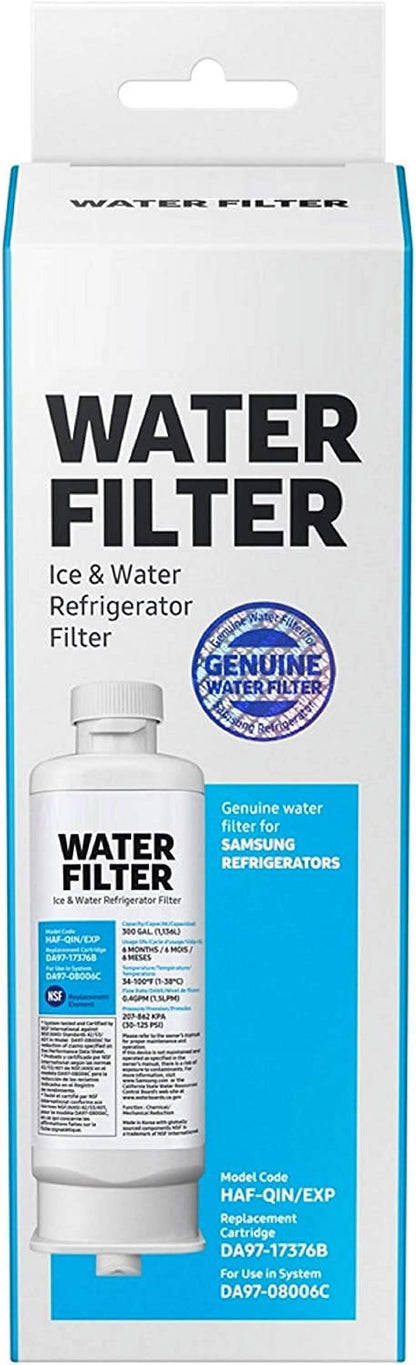 Samsumg DA97-17376B DA9717376B Refrigerator Water Filter Replacement for HAF-QIN/EXP, HAF-QIN RF23M8070SG,3-Pack (Packaging May Vary)