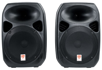 Rockville RPG122K Dual 12" Speakers w/ Bluetooth+Mic+Speaker Stands+Cables+Bag