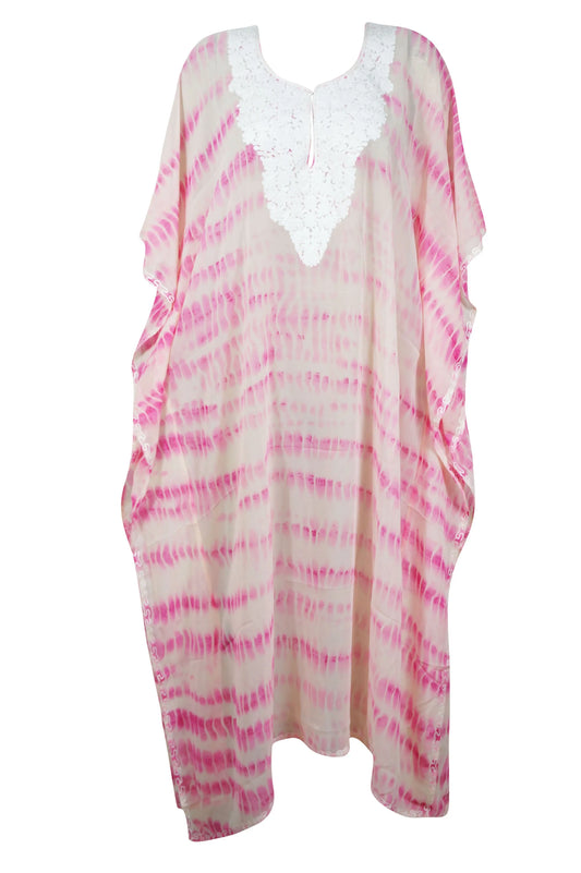 Soft Pink Sheer Kaftan Kimono Maxi Dress , Sexy Beach Coverup, Caftan With Embroidery, Cruise Kaftan Travel Dress, One size, L-4XL