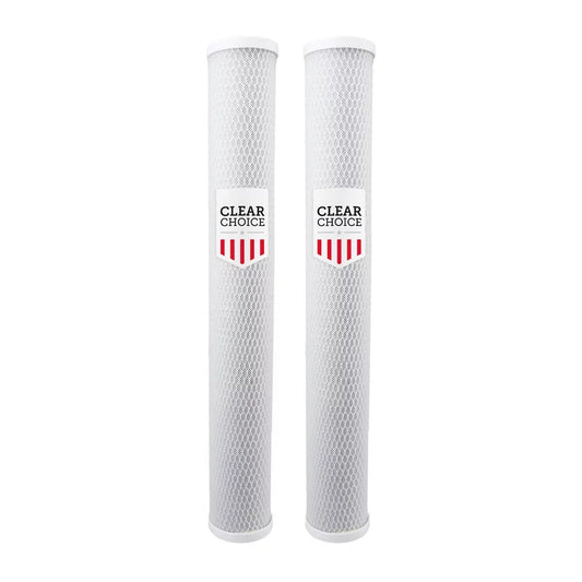 Clear Choice Sediment Water Filter 5 Micron 20 x 2.50" Water Filter Cartridge Replacement 20 inch RO System 155635-43, HPEV910825, 2-Pk