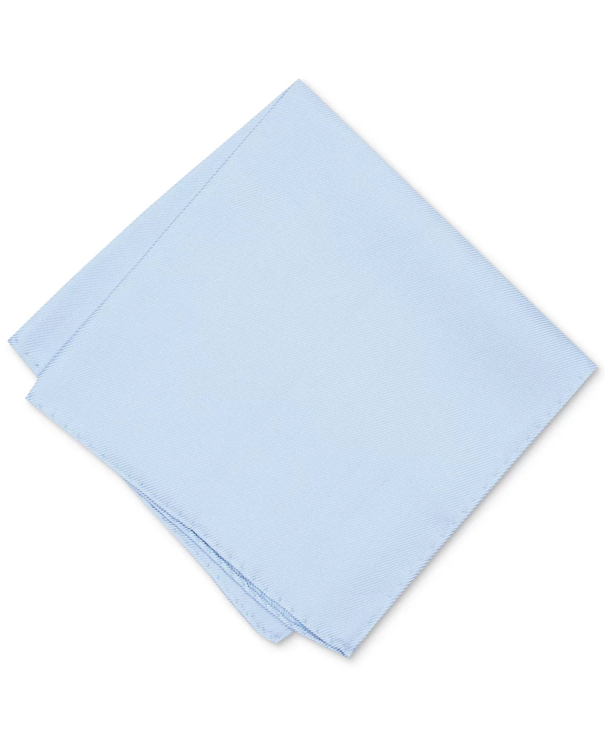 Alfani LIGHT BLUE Men's Solid Twill Silk Pocket Square, O/S