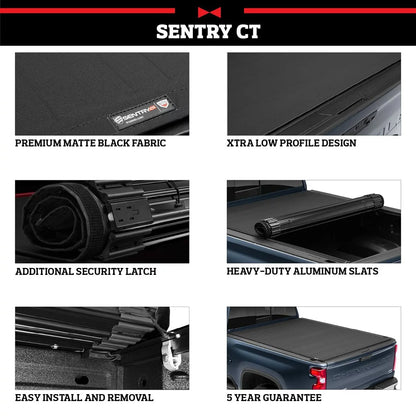 TruXedo Sentry CT Hard Rolling Truck Bed Tonneau Cover Fits select: 2019-2023 CHEVROLET SILVERADO, 2019-2023 GMC SIERRA