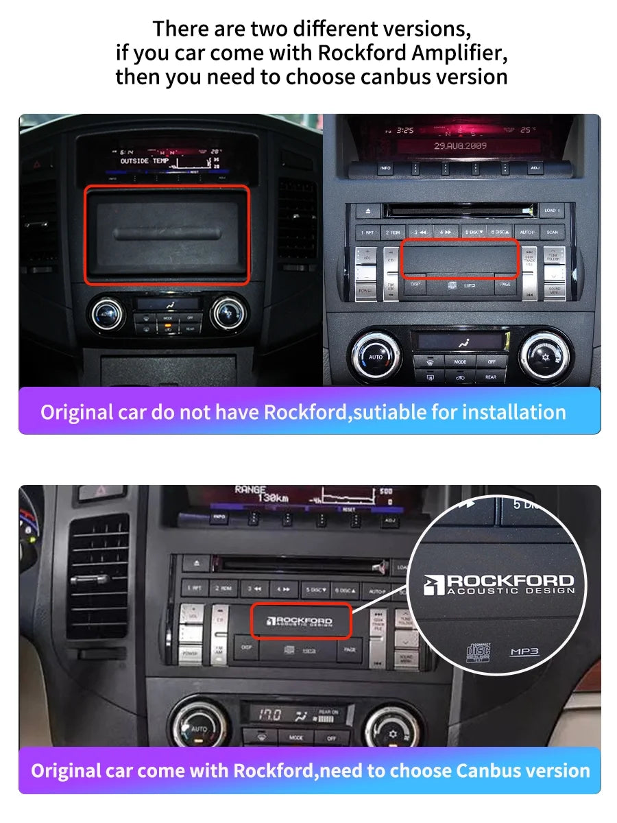 Car Stereo Radio For Mitsubishi Pajero 4 V80 V90 2006 - 2014 Android Screen GPS Navi With Carplay Android Auto