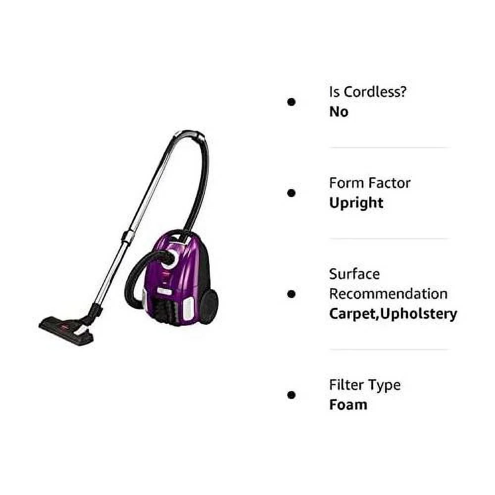 Canister Upright Vacuum Cleaner Lightweight & Powerful Suction With Telescoping Wand, Multi-Surface Cleaning Nozzle, Extra Long Power Cord With Automatic Cord Rewind