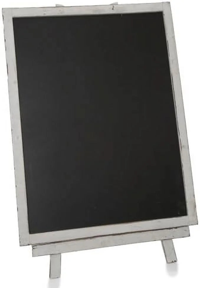 Wooden Chalkboard With Easel, Worn White