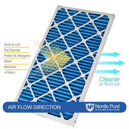 24x24x1 (23_3/8x23_3/8) Pleated Air Filters MERV 7 Plus Carbon 3 Pack