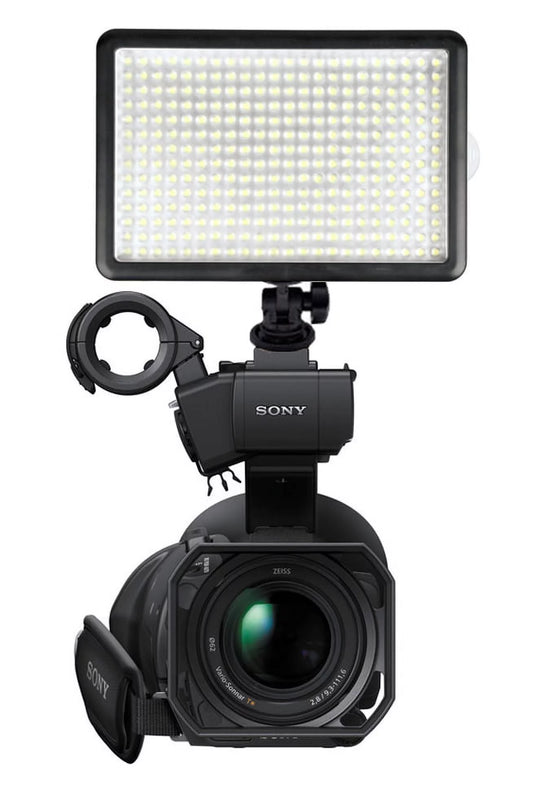 Sony FDR-AX53 Professional Long Life Multi-LED Dimmable Video Light (Swivel Head) Includes Multi-Interface Adapter