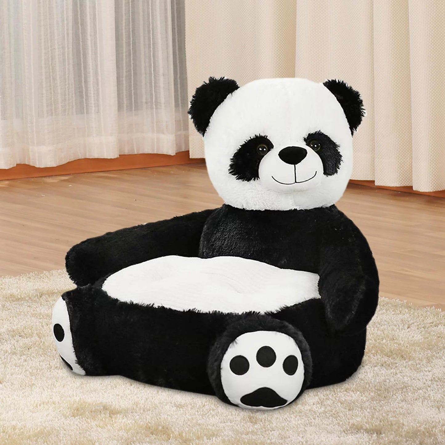 Children Baby Plush Cartoons Animal Sofa Armrest Chair for Reading, Relaxing and