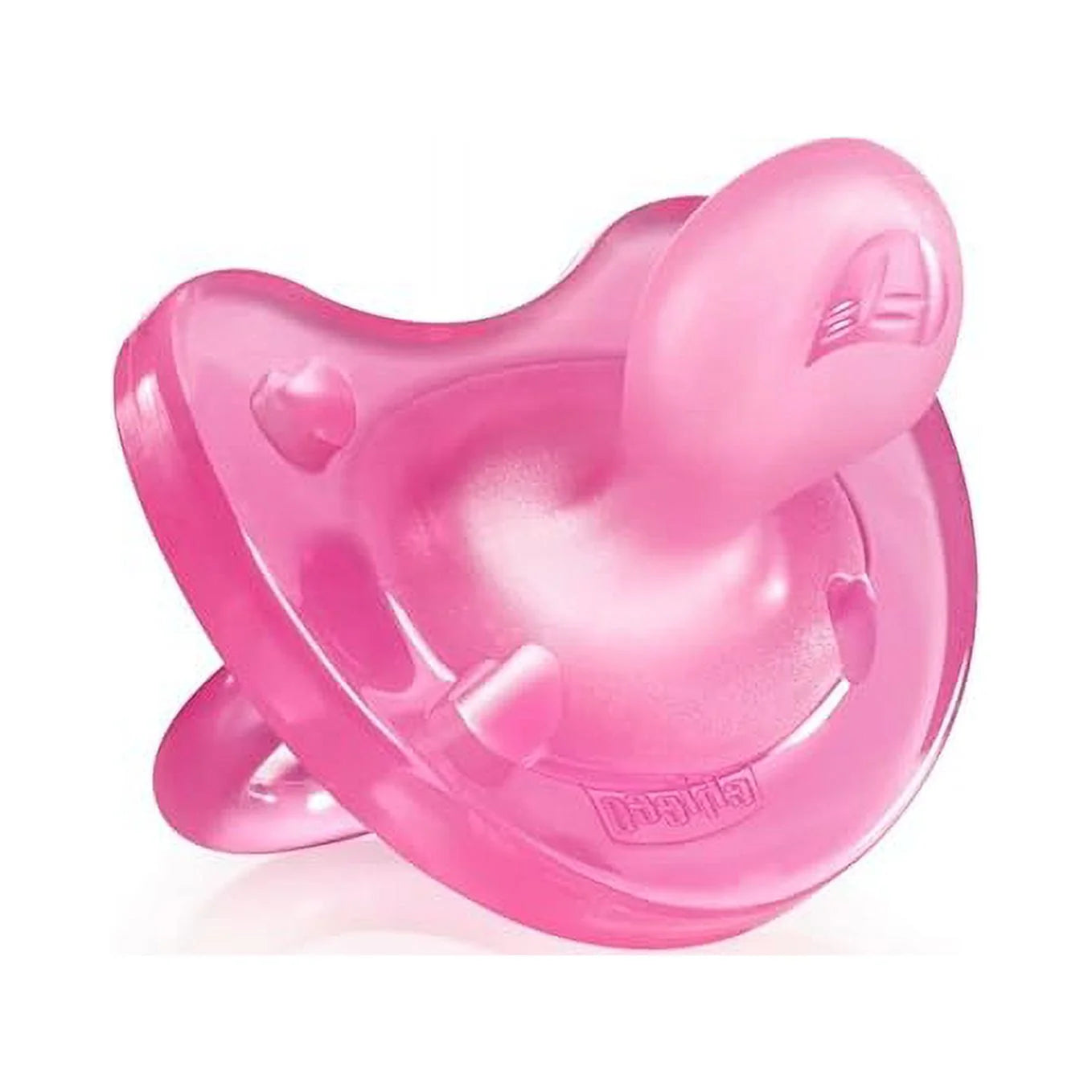 Chicco Physio Soft Baby Soother with Unique Shape to Support Psychological Breathing, Teether & Pacifier for Toddlers, BPA Free, 16-36M (Pink)