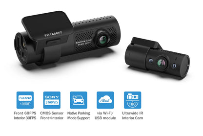 BlackVue DR770X-2CH-IR Front + Infrared Interior Dash Cam With 128GB Card | Cloud-Ready 1080p 60FPS GPS & WiFi