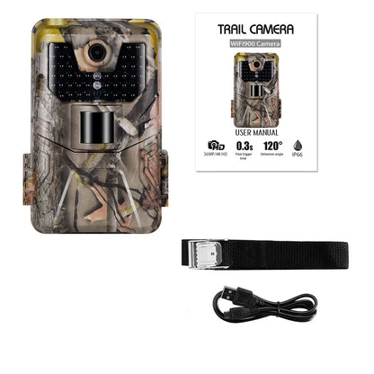 SuntekCam Trail Camera APP Control Game Camera 36MP/4K HD Night Vision Wildlife Camera WiFi Photo Traps Waterproof for Outdoor Scouting Wildlife Monitoring